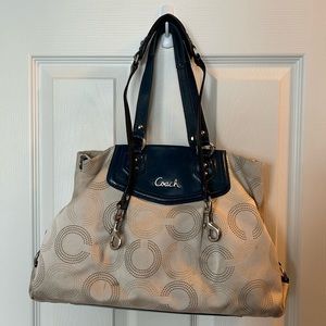 Coach Teal Dotted Purse
